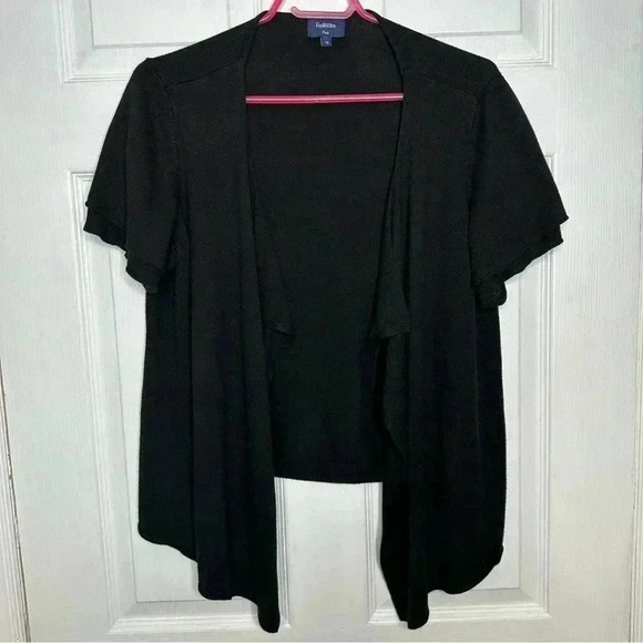 Reitmans Sweaters - Reitmans Cardigan Flowy Black Size 1X